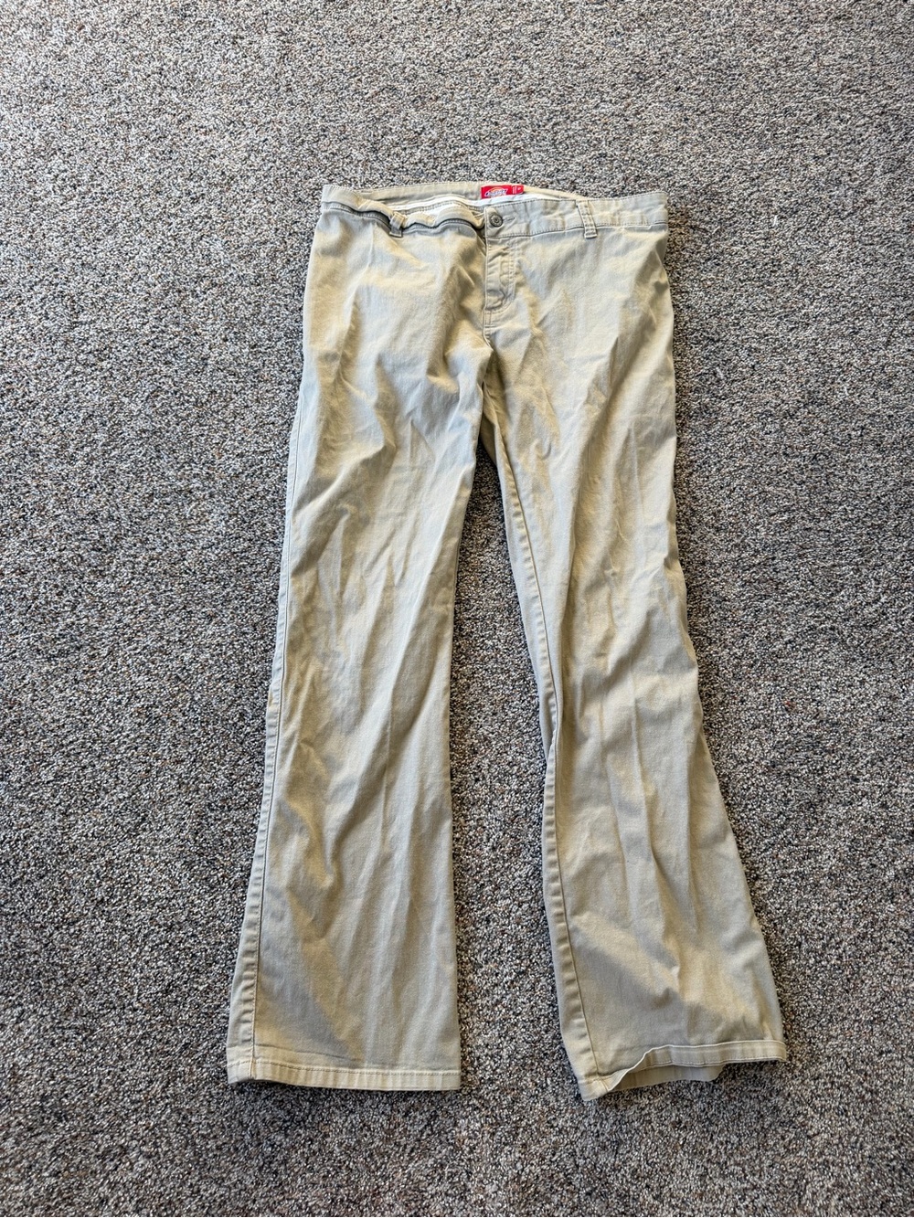 Dickies Y2K Women's Khaki Bootcut Flare Skater Work Pants Size 15
